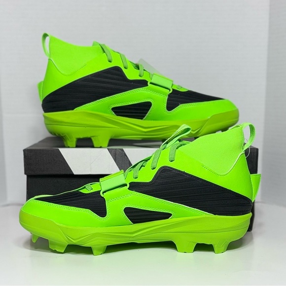 Size 10 Adidas Adizero Edge+ Men’s Baseball Cleats IH6139 Team Solar Green NEW main image 9